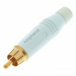 Amphenol ACPR WHITE RCA MALE επίχρυσο αρσενικό